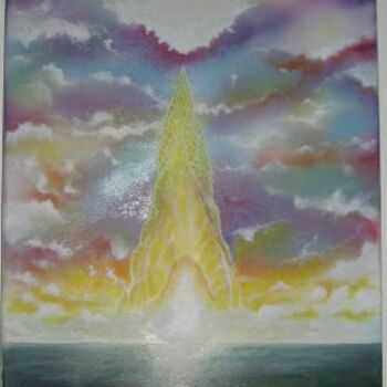 Painting titled "Lichtturm" by Airart, Original Artwork, Oil