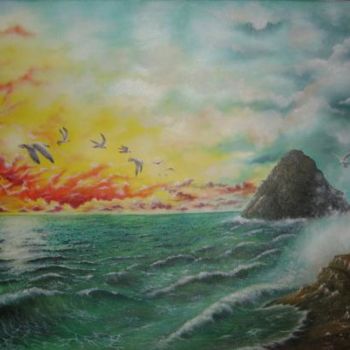 Painting titled "Meer" by Airart, Original Artwork, Oil