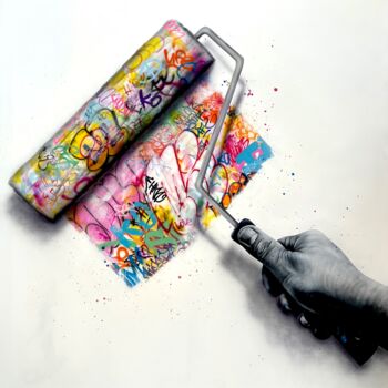 Картина под названием "Color My Life" - Onemizer, Подлинное произведение искусства, Акрил Установлен на Деревянная рама для…