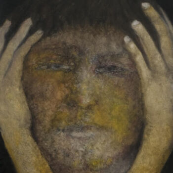 Pintura intitulada "Expressão - a másca…" por Onofre Manata, Obras de arte originais, Óleo