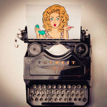 Arts numériques intitulée "Favorit typewriter" par Ontzia Fotógrafo, Œuvre d'art originale, Collage numérique