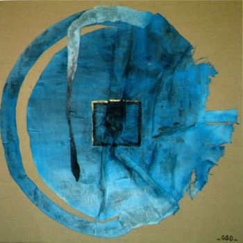Painting titled "LE BLEU" by Oso, Original Artwork, Acrylic