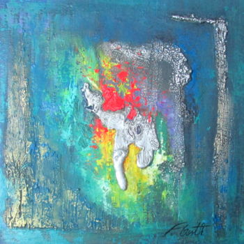 Painting titled "gisement argent" by Florence. Oosth, Original Artwork