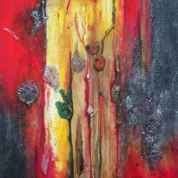 Painting titled "rouge lumière" by Florence. Oosth, Original Artwork, Oil