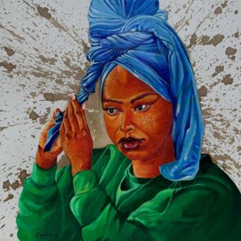 Schilderij getiteld "Beauty lies in the…" door Opeyemi Aremu, Origineel Kunstwerk, Acryl