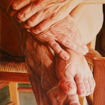 Painting titled "hands&feet" by Paola Angelotti, Original Artwork