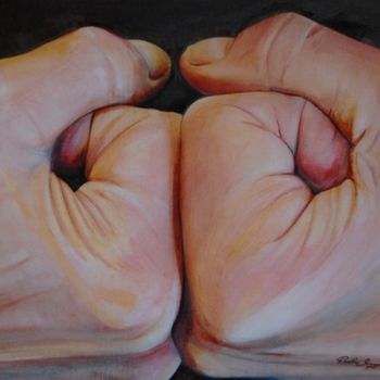 Painting titled "fists" by Paola Angelotti, Original Artwork, Oil