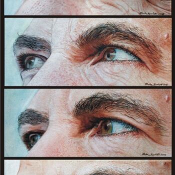 Pittura intitolato "eyes" da Paola Angelotti, Opera d'arte originale