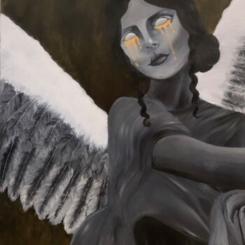 Картина под названием "L’ange." - Opinoy, Подлинное произведение искусства, Масло
