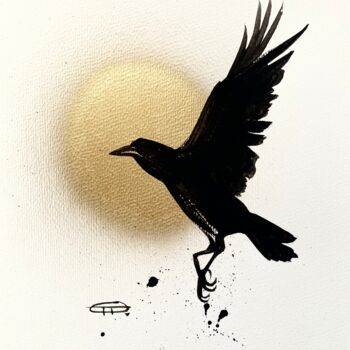 제목이 "Flight 1 (Raven)"인 미술작품 Oplyart Pavlova로, 원작, 아크릴