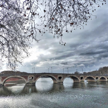 Photography titled "Toulouse : le pont…" by Alain Brasseur, Original Artwork