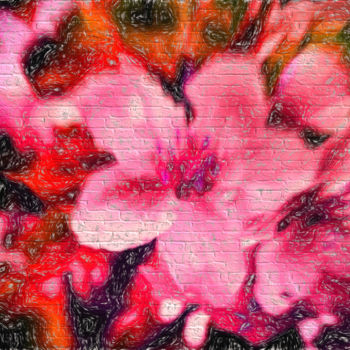 Digital Arts με τίτλο "Flowers. - 2" από Alain Brasseur, Αυθεντικά έργα τέχνης, Ψηφιακή ζωγραφική