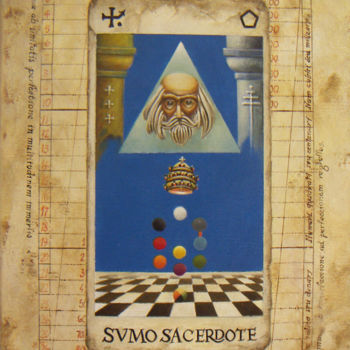 Ζωγραφική με τίτλο "Sumo Sacerdote" από Orcas Azerlav, Αυθεντικά έργα τέχνης, Άλλος