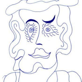 Drawing titled "Homme 3" by Frédéric Orceau, Original Artwork, Other