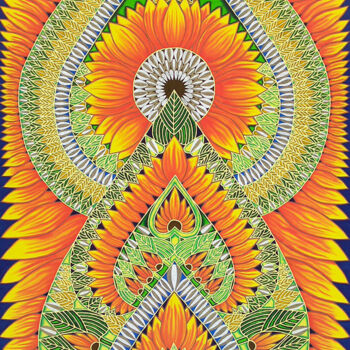 Painting titled "Sunflower" by Tereza Ordyan, Original Artwork, Acrylic