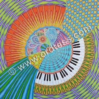 Pintura intitulada "Solar Music 2" por Tereza Ordyan, Obras de arte originais, Acrílico