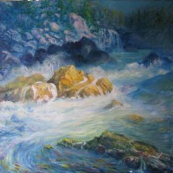 Painting titled "rapide" by Oreste Froio, Original Artwork, Oil