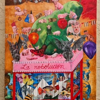 Картина под названием "Fool's Fair" - Orestes Barrios Maranon, Подлинное произведение искусства, Акрил