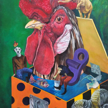 Schilderij getiteld "Toy 7" door Orestes Barrios Maranon, Origineel Kunstwerk, Acryl