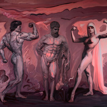 Картина под названием "OLYMPIA" - Orest Hrytsak, Подлинное произведение искусства, Масло Установлен на Деревянная рама для н…