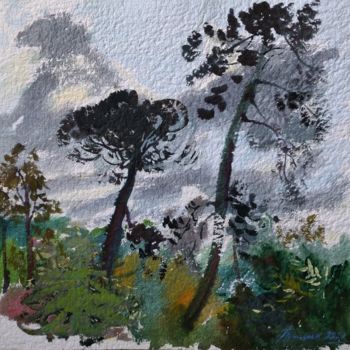 Painting titled "Bois de Boulogne 3" by Orest Hrytsak, Original Artwork, Acrylic