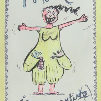 Drawing titled "A french artist" by O.M.A., Original Artwork, Marker