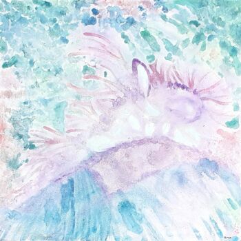 Peinture intitulée "Pégase" par O.M.A., Œuvre d'art originale, Aquarelle