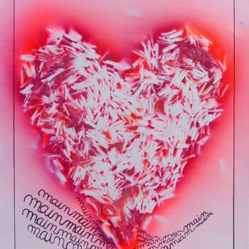 Peinture intitulée "Le coeur sur la main" par O.M.A., Œuvre d'art originale, Acrylique