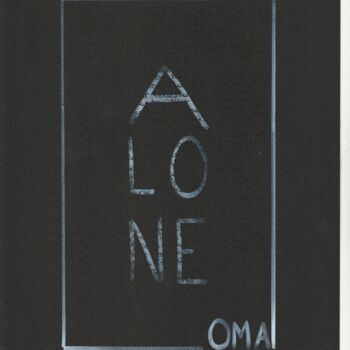 Σχέδιο με τίτλο "Alone" από O.M.A., Αυθεντικά έργα τέχνης, Μαρκαδόρος