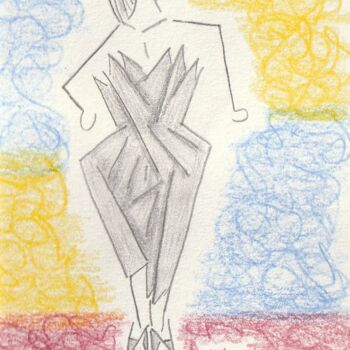 Dessin intitulée "Modèle" par O.M.A., Œuvre d'art originale, Crayon