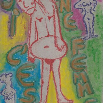 绘画 标题为“Si c'est une femme” 由O.M.A., 原创艺术品, 水粉