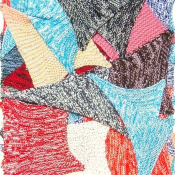Art textile intitulée "Objet Mobile Accroc…" par O.M.A., Œuvre d'art originale, Patchwork
