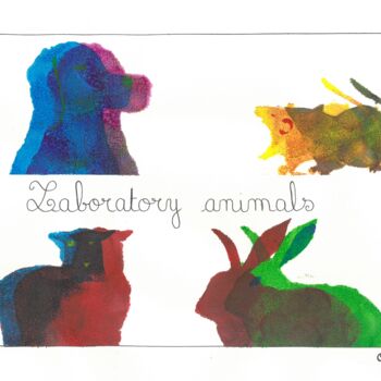 Peinture intitulée "Laboratory animals" par O.M.A., Œuvre d'art originale, Acrylique