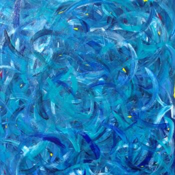 Malarstwo zatytułowany „Fucking blue” autorstwa O.M.A., Oryginalna praca, Akryl