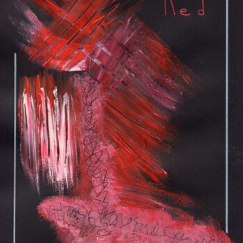 Peinture intitulée "Red" par O.M.A., Œuvre d'art originale, Acrylique