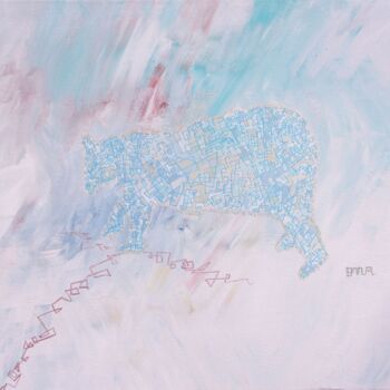 绘画 标题为“Le paradis blanc” 由O.M.A., 原创艺术品, 丙烯