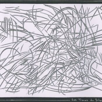 Drawing titled "Traces de silence" by O.M.A., Original Artwork, Marker
