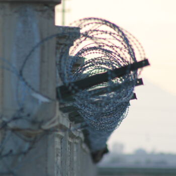 Photographie intitulée "wire netting" par Orhan Güldeste, Œuvre d'art originale, Photographie non manipulée