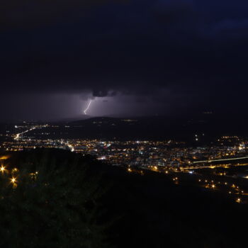 Photography titled "lightning photo in…" by Orhan Güldeste, Original Artwork, Non Manipulated Photography