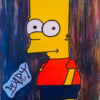 Painting titled "Bart Simpson" by Oriane A, Original Artwork