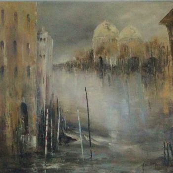 Pittura intitolato "Venezia la Salute" da Orianna Astolfi, Opera d'arte originale, Olio