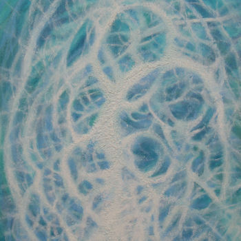 Painting titled "Emergence" by Orianne Courmes, Original Artwork, Oil