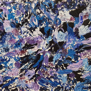 Картина под названием "Dreaming Blues" - Alexandra Romano, Подлинное произведение искусства, Масло