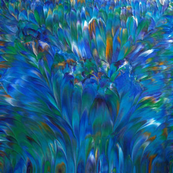 Pittura intitolato "Peacock IV | 20" x…" da Alexandra Romano, Opera d'arte originale, Acrilico