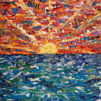 Painting titled "Eternal Sunshine" by Alexandra Romano, Original Artwork, Oil