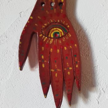 Sculpture titled "Main Hand" by Céline Marcoz, Original Artwork, Terra cotta