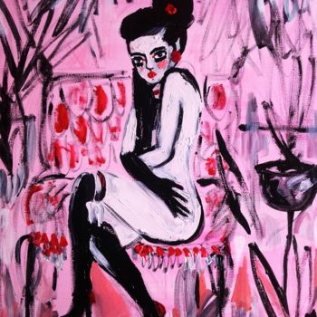 Peinture intitulée "Femme" par Céline Marcoz, Œuvre d'art originale, Acrylique