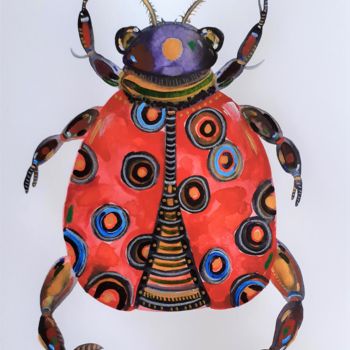 Pittura intitolato "Insecte" da Céline Marcoz, Opera d'arte originale, Acquarello