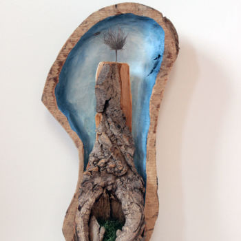 Escultura intitulada "Hoffnung" por Ralf Czekalla, Obras de arte originais, Madeira