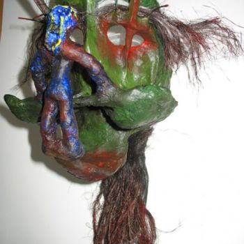 Sculpture titled "Maske der Lust" by Ralf Czekalla, Original Artwork, Other